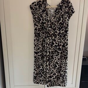 Leopard Print Wrap Dress